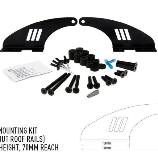 Kit montaje para el techo, 67mm, hacia delante