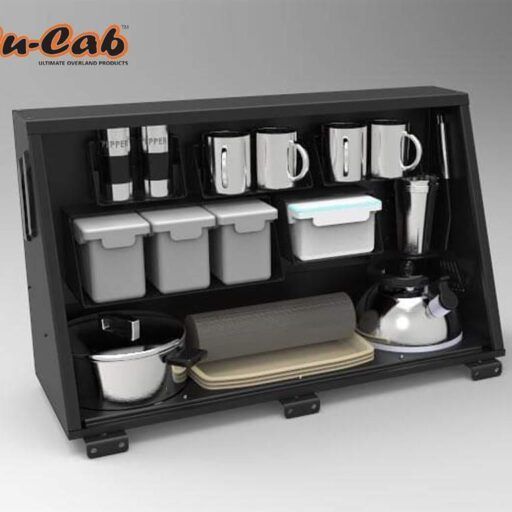 Cupboard negra para Landcruiser 730x750 para techo duro Alu-Cab