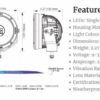 Farol de 6.7" FONTE 70 WATT CANNON GEN 2