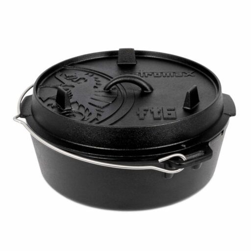 Vuurpot (6qt) Platte bodem (geen voetjes) (Nederlandse oven)