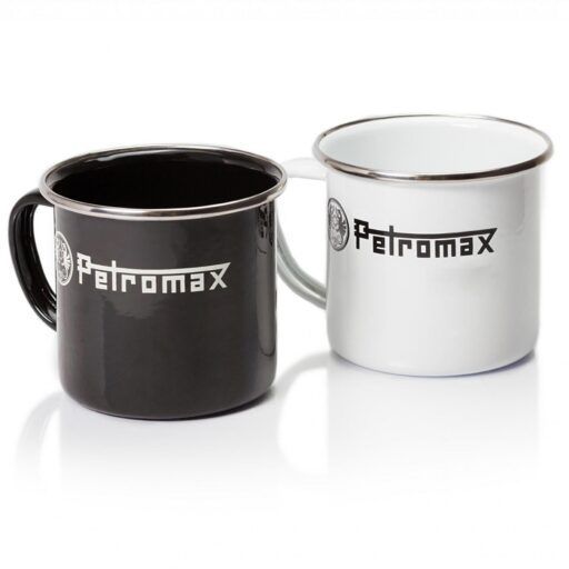 Alternative view of Taza esmaltada blanca Petromax