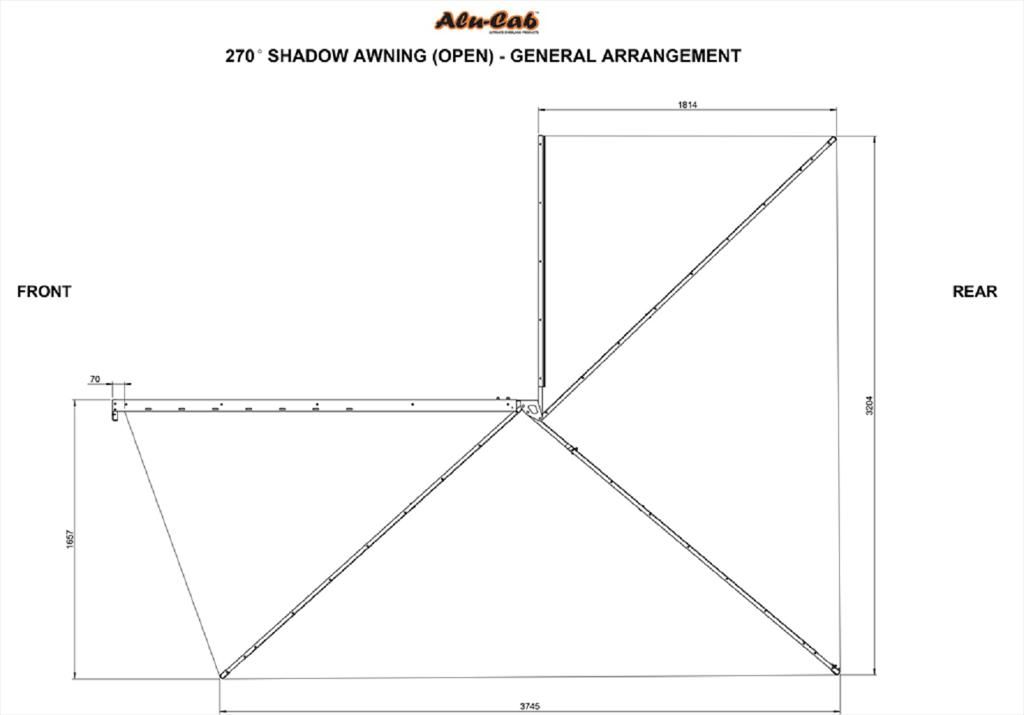 Toldo Alu-Cab 2.6m izquierdo 270° - Imagen 7