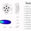 Faro de trabajo REDONDO SEIS 5-WATT LEDS 40° HAZ FLOOD