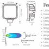 Arbeitsscheinwerfer QUADRATISCHE FÜNF 4-WATT-LEDS 40° STRAHL FLUT