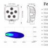 Faro de trabajo CUADRADO SEIS 5-WATT LEDS 40° HAZ FLOOD