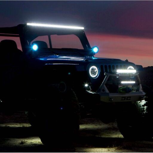 Alternative view of 7" REDONDO EMARK VX BLACK CHROME FACE LED HEADLIGHT W/ LOW-HIGH-HALO, 1 unidad