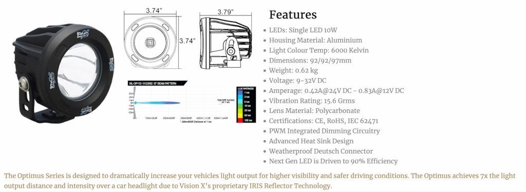 OPTIMUS REDONDO CHROME 1 10W LED 10° HAZ ESTRECHA