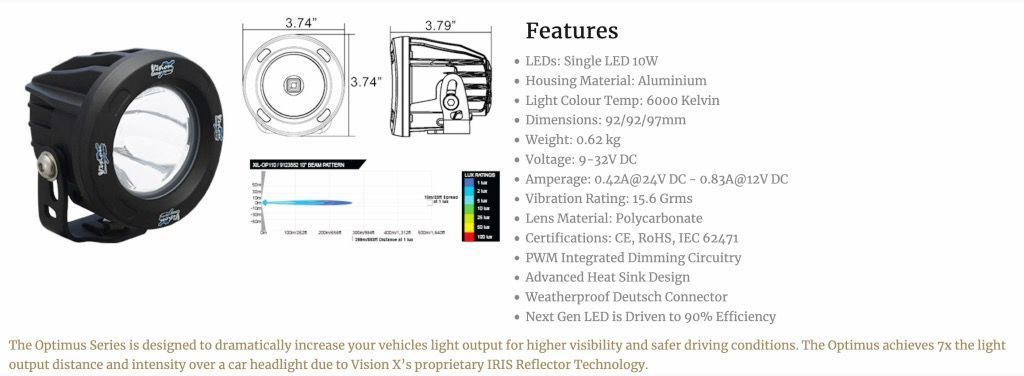 OPTIMUS REDONDO CHROME 1 10W LED 20° MEDIUM