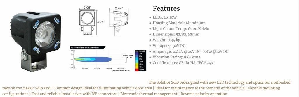 2" SOLSTICE SOLO WHITE 10W LED 30° HAZ ANCHA