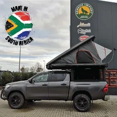 Alu-Cab Canopy Camper Toyota Hilux Revo DC 2016+ Negro