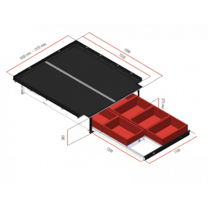 Opberglade 1600 mm ROCKALU Extra Cabin - Afbeelding 7