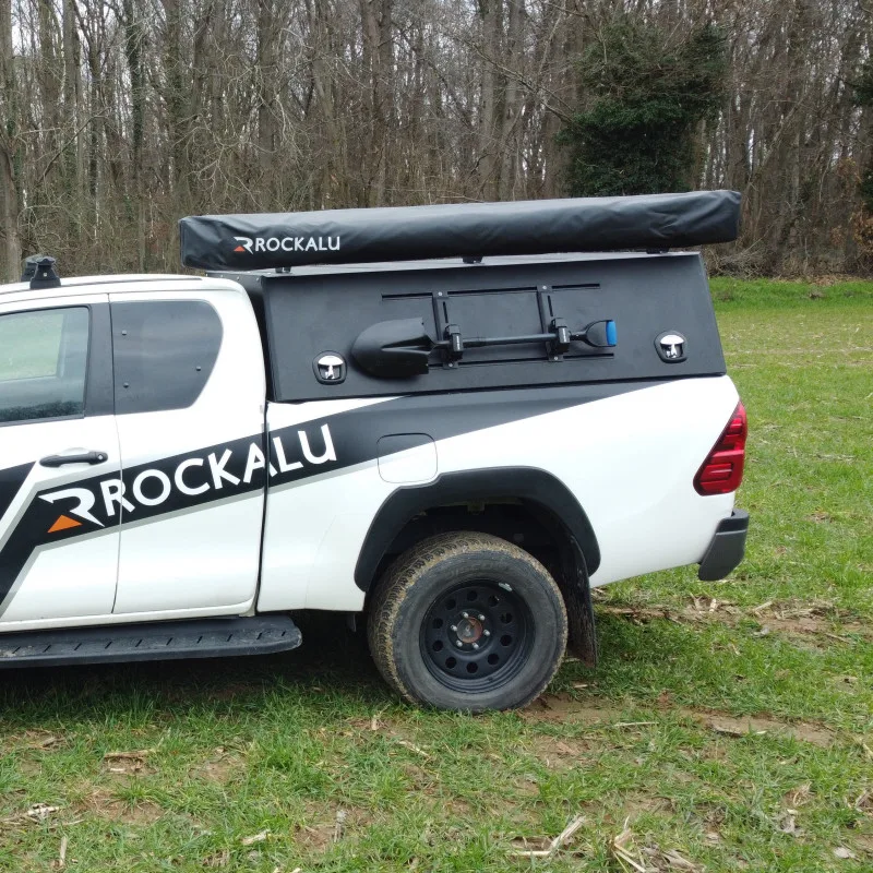 Canopy Aluminium 2 ROCKALU Mitsubishi L200 2021 + Extra Cabina (negro)1