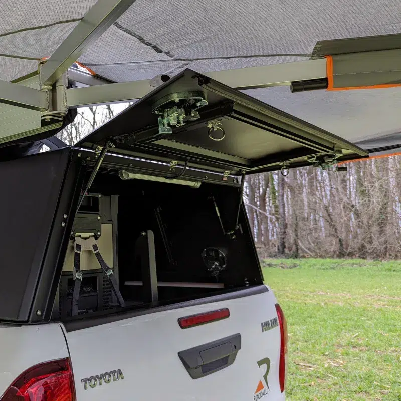 Canopy aluminio 2 ROCKALU Isuzu D-Max 2012+ Extra Cab (negro) - Imagen 3