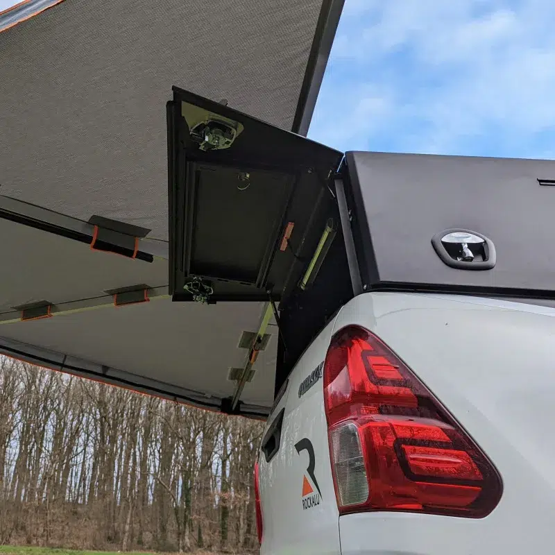Canopy aluminio 2 ROCKALU Isuzu D-Max 2012+ Extra Cab (negro) - Imagen 4