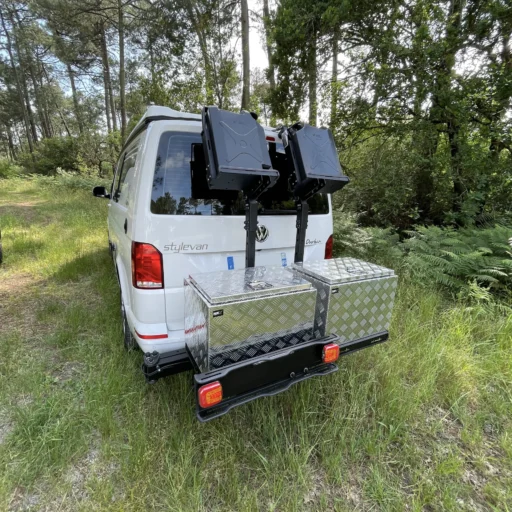 Visão alternativa do suporte multiuso Jacquard VW T4 VERSÃO BRAÇO ÚNICO
