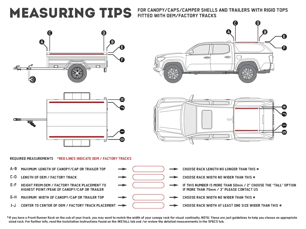 Baca Slimline II / Alta para Pick Up Capota o Remolque con riel de fábrica / 1475mm (ancho) x 954mm (largo) - Imagen 7