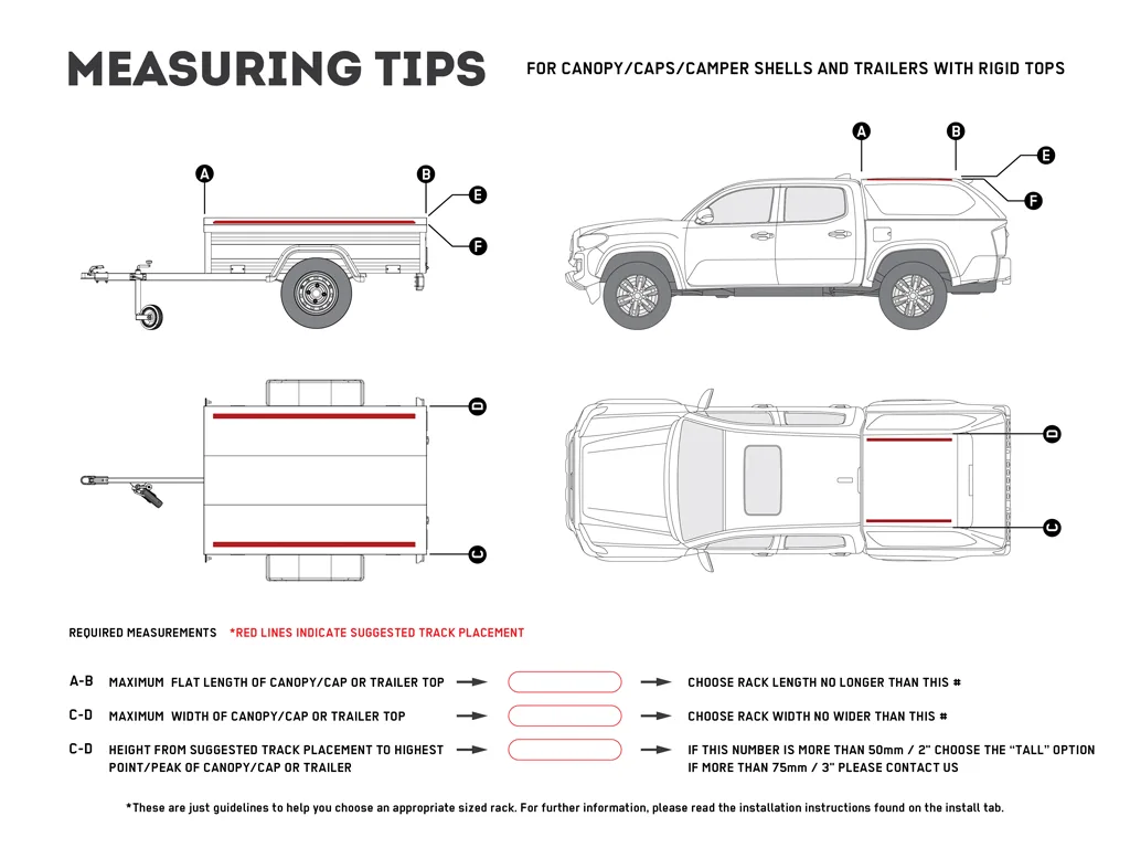 Baca Slimline II para Pick Up Capota o Remolque con riel de fábrica / 1475mm (ancho) x 1762mm (largo) - Imagen 8