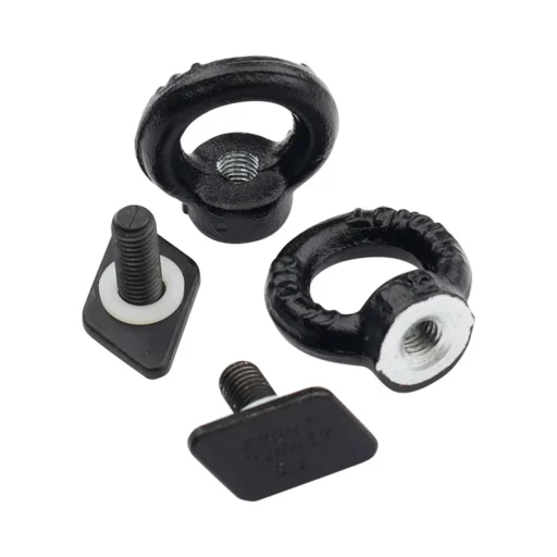 Alternative view of Black Tie Down Rings / Eye Bolts for Tracks