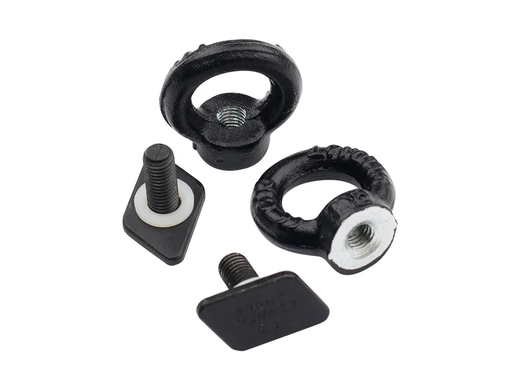 Black Tie Down Rings / Eye Bolts for Tracks - Imagen 2