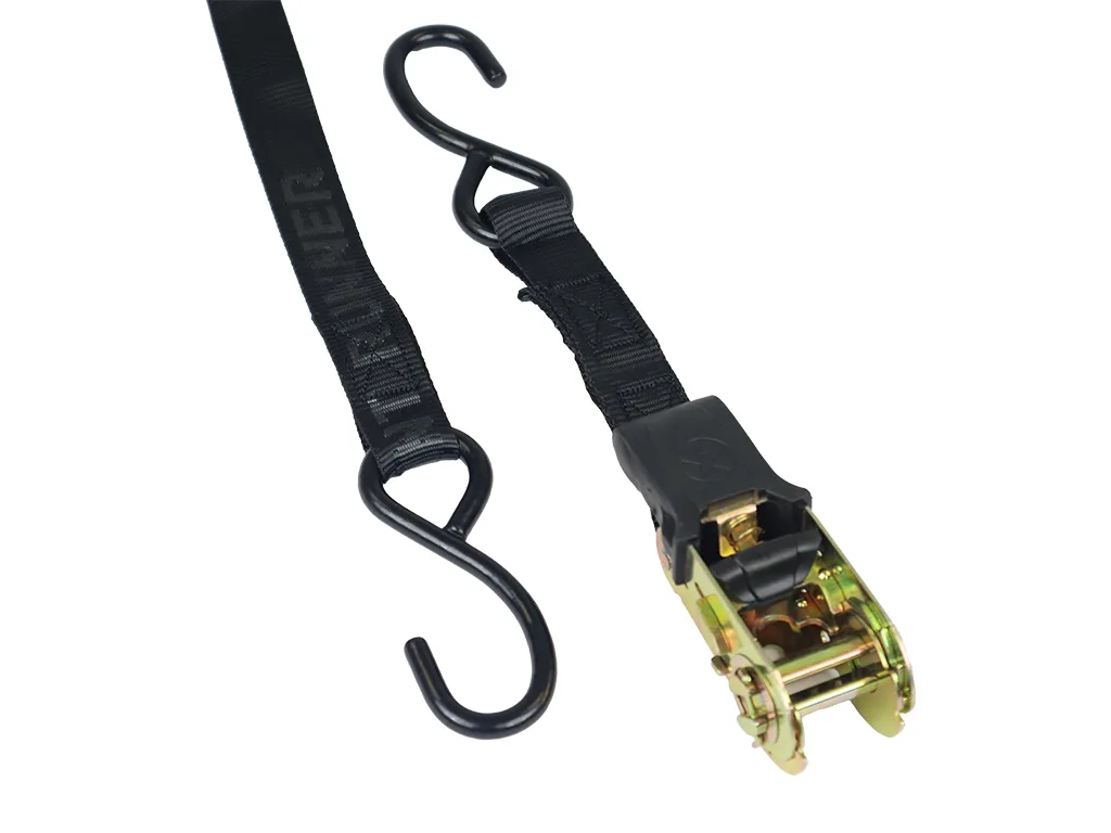 Cinghia a cricchetto 25 x 2.5 m con ganci
