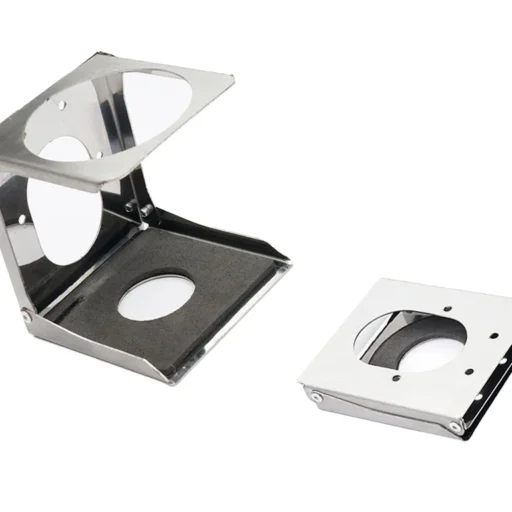 Portavasos plegable de acero inoxidable