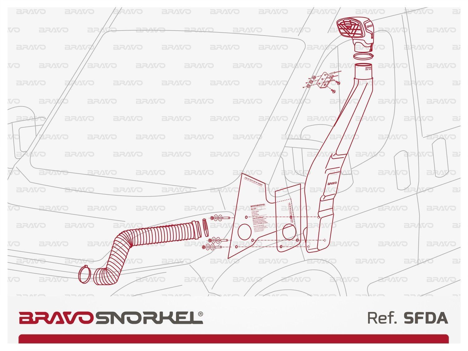 Snorkel Bravo Fiat Ducato / Citröen Jumper / Peugeot Boxer (2006+) - Image 4