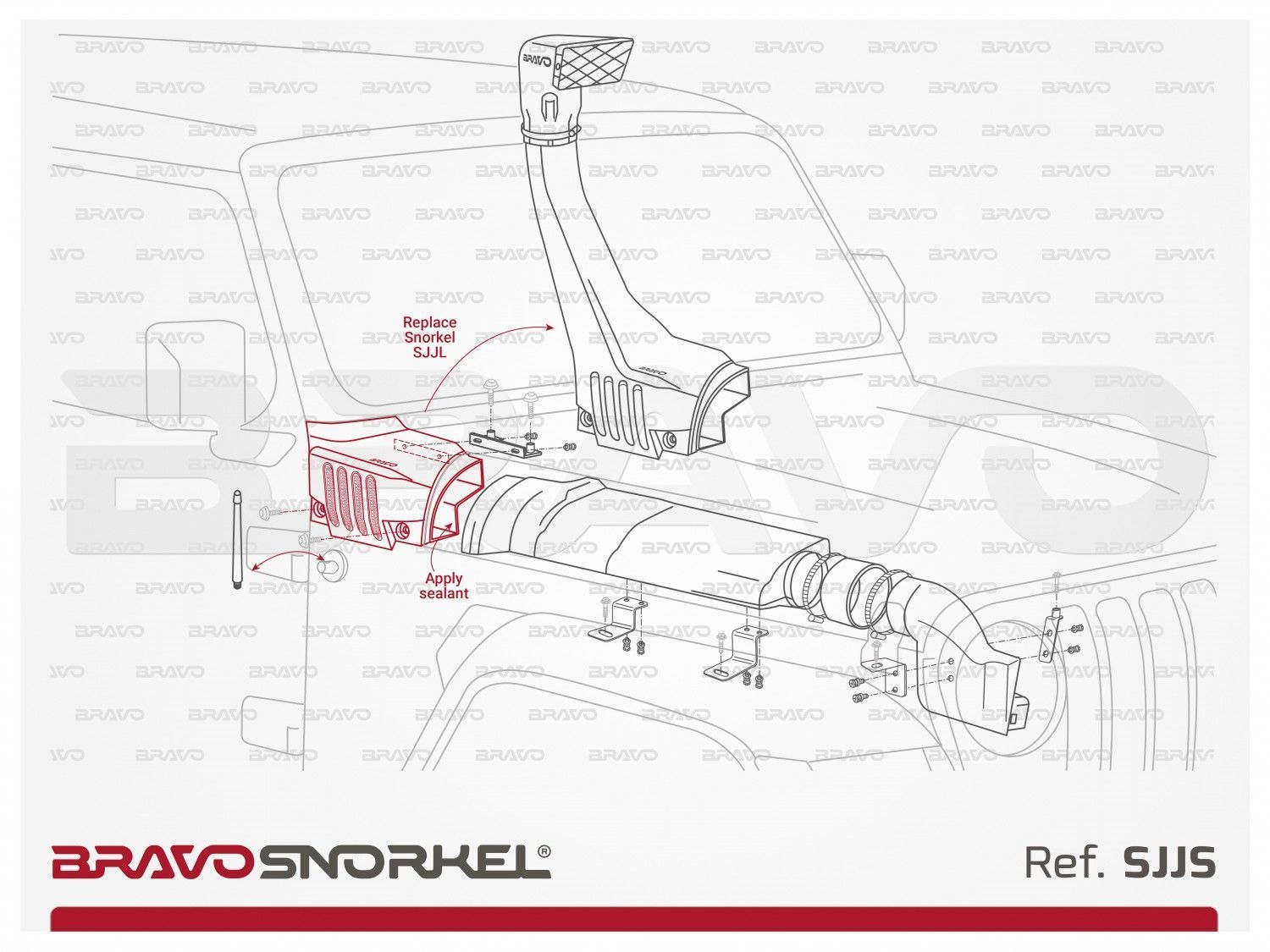 Snorkel Bravo Jeep Wrangler JL / JT (2017+) Extra - Imagen 3