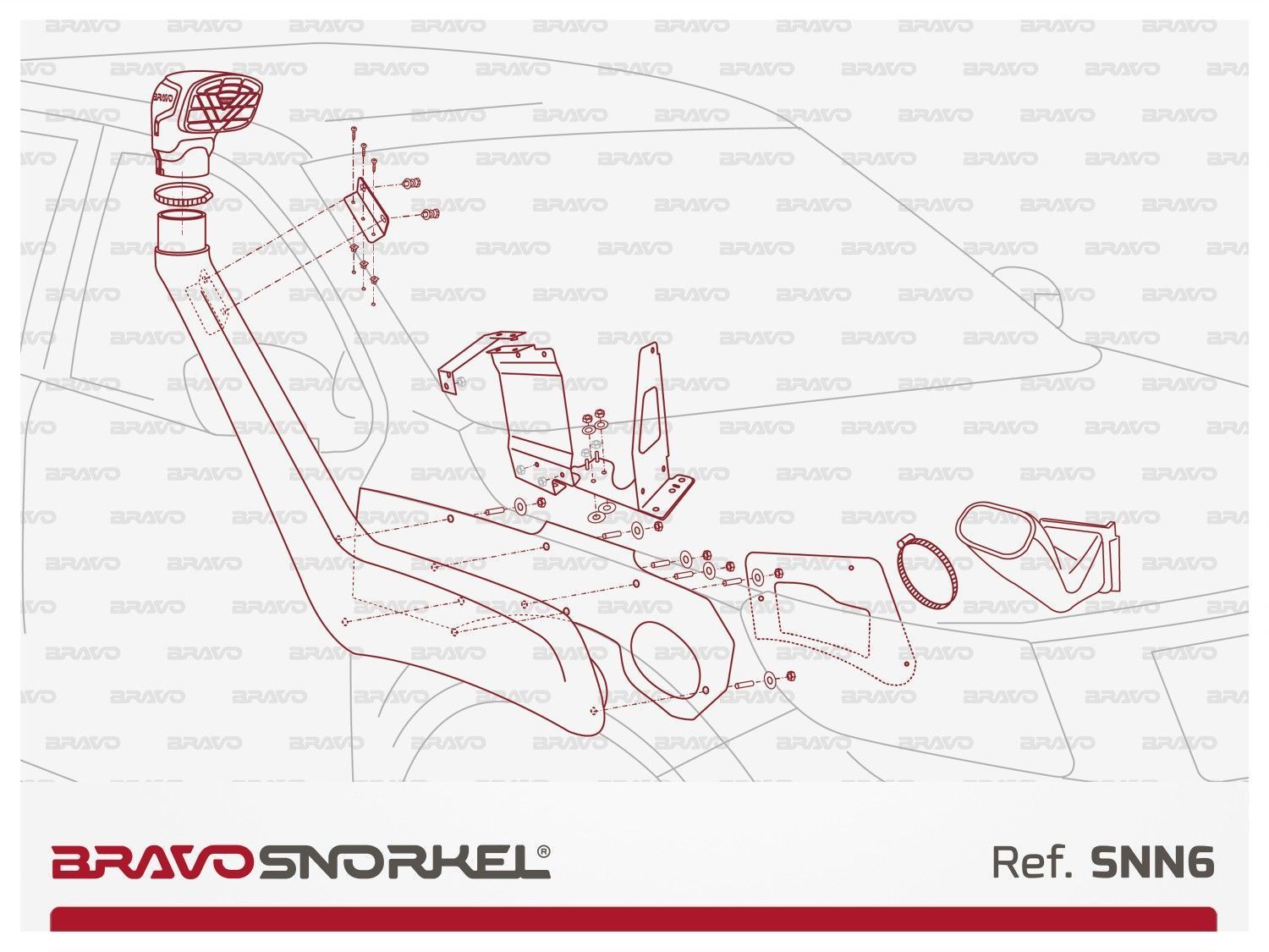 Snorkel Bravo Nissan Navara / Pathfinder D23 / NP300 (2015+) - Imagen 4