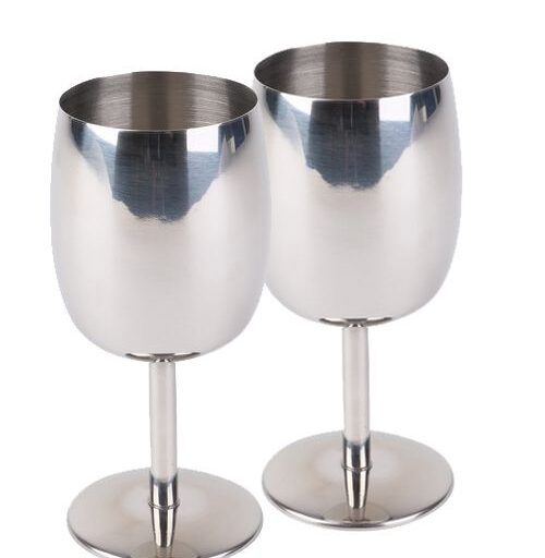 Verres à vin en acier inoxydable