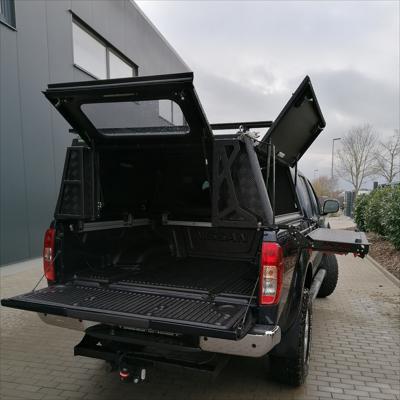 Alu-Cab Canopy Adventure Nissan Navara D40 2005-2015 DC Negro Estriado1