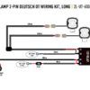 Zweilampen-2-Pin-Deutsch-DT-Verkabelungssatz, lang (12 V) 1