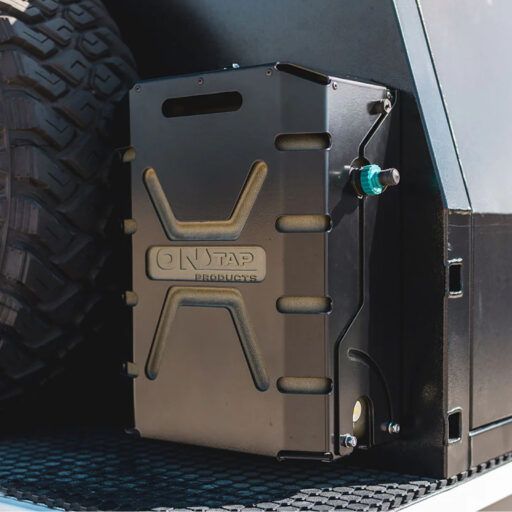 Soporte Jerry Can 22L Ontap con cerradura Negro5
