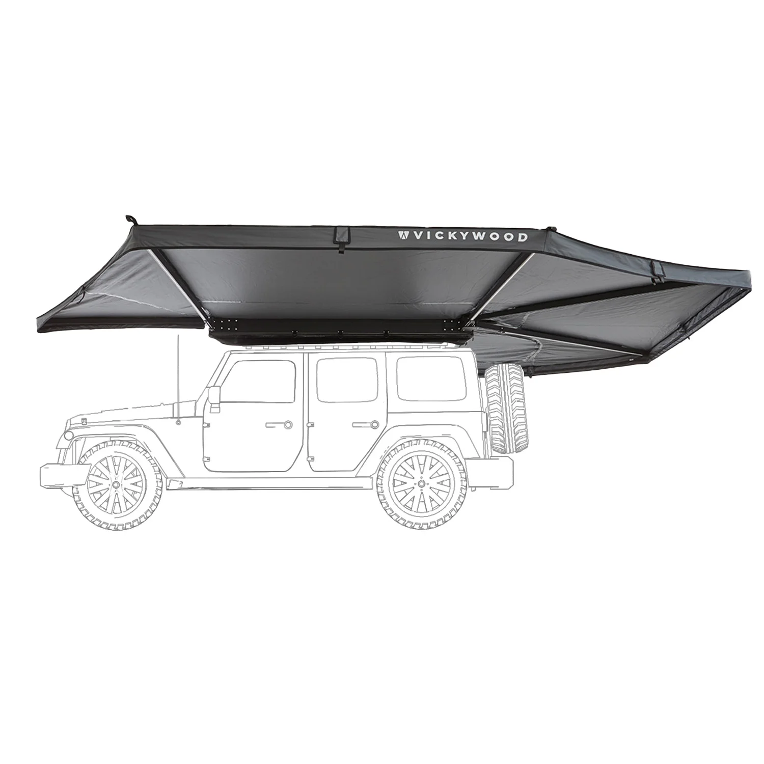 Toldo 270 LEAF PLUS Izquierdo 250 cm Gris