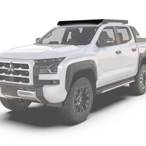 Vista alternativa do defletor de vento para rack de teto Slimsport para Mitsubishi Triton MV 6ª geração Cabine Dupla (2024-presente)