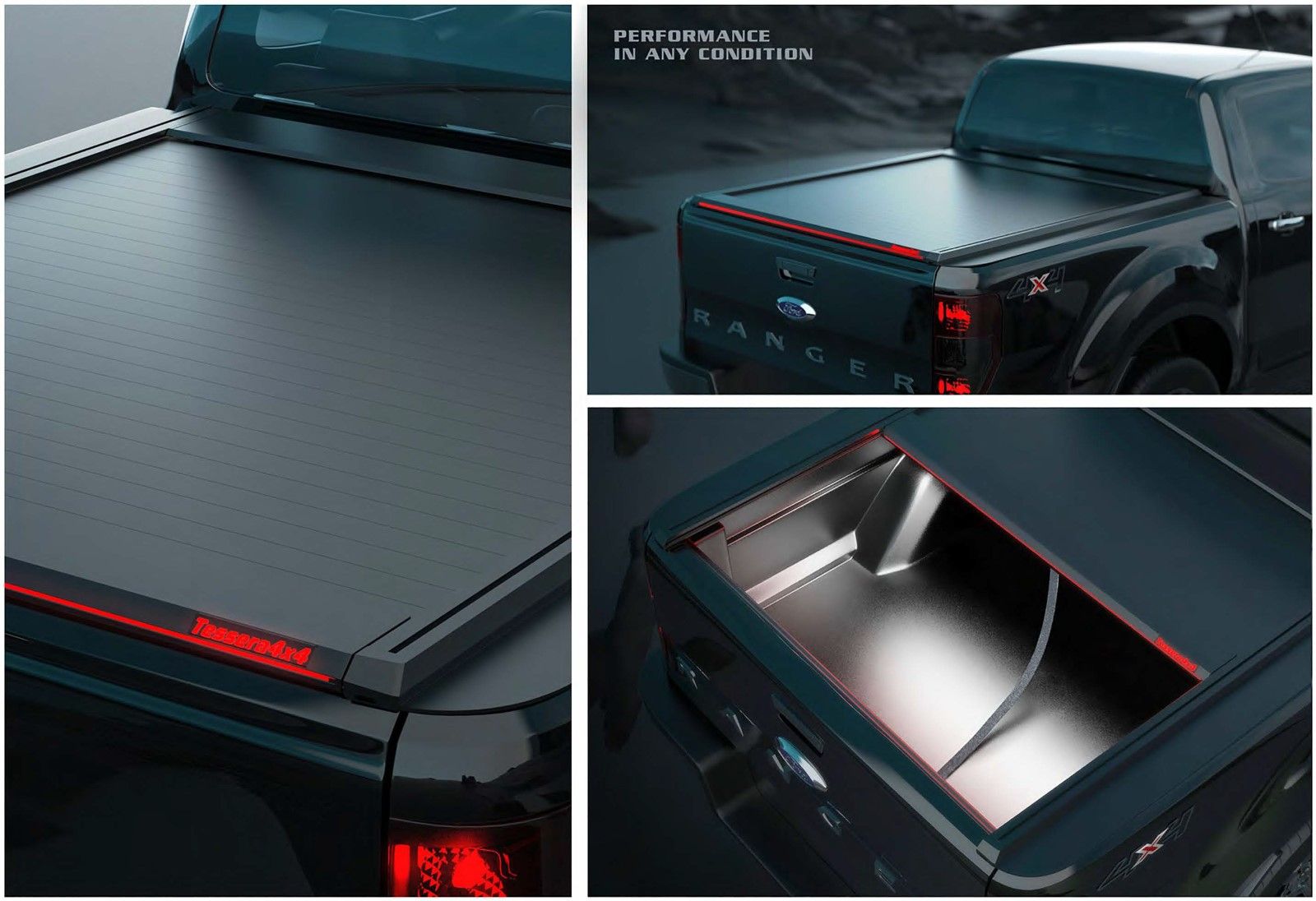 Persiana TESSERA ROLL+ para arco fibra Wildtrak Ford Ranger 2023+2
